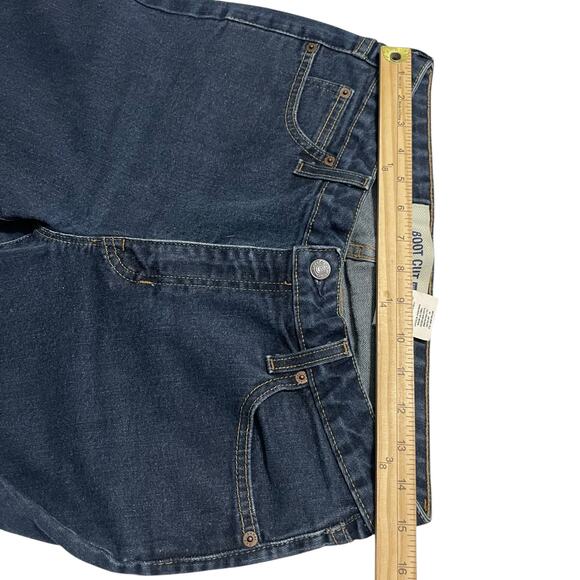 Gap Womens Jeans Size 10 Blue Bootcut Mid Rise Stretch Dark Wash Denim Zip Fly - Picture 8 of 11